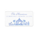 Search for nativity return address labels Watercolor