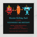Search for monster square invitations Cute