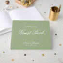 Search for green white wedding guest books Modern minimalist
