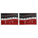 Search for piano key pillowcases Black