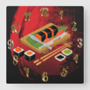 Search for modern in red black clocks Bold