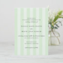 Recherche de vert de rayure invitations Élégant
