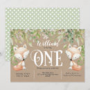 Search for rustic 1st birthday invitations Fox