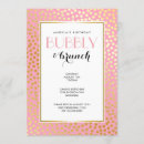 Search for champagne brunch birthday invitations Pink and gold