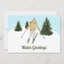 Search for skier christmas cards Watercolor