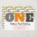 Search for construction vehicle birthday invitations Tractor