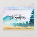 Search for mountain moving announcement cards Watercolor