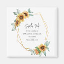 Search for sunflower save the date magnets Greenery