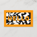 Search for eye catching business cards Orange
