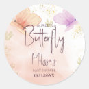 Search for pink purple butterfly stickers Butterfly baby shower