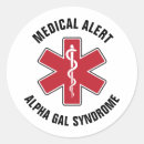 Recherche de alerte médicale autocollants Rouge