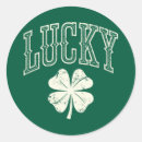 Search for vintage leprechaun stickers Shamrock