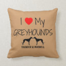 Search for greyhound pillows Silhouette