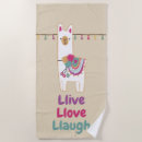 Search for llama beach towels Pink