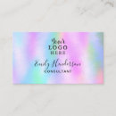 Search for iridescent business cards Colourful pastel unicorn rainbow