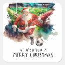 Search for playing soccer stickers Santa