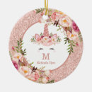Search for unicorn ornaments Rose gold