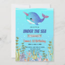 Search for pool 1st birthday invitations Under the sea birthday