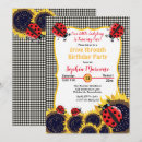 Search for ladybug 1st birthday invitations Floral