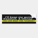 Search for keep your change bumper stickers Freedom