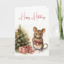 Search for cute mouse christmas cards Watercolor
