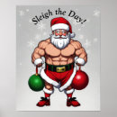 Search for funny gym christmas decor Santa