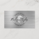 Search for brushed metal business cards Silver