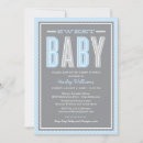 Search for blue and grey baby shower invitations For her