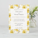 Search for yellow flower wedding invitations White