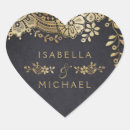 Search for black heart wedding stickers Vintage