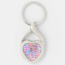 Search for colourful hearts keychains Floral