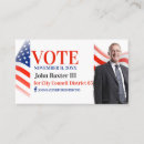 Search for political business cards Red white and blue