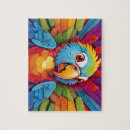 Recherche de oiseaux colorés puzzles Enfants