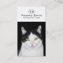 Recherche de noir et blanc chat cartes visite Animal