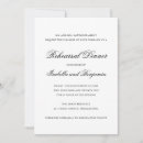 Search for traditional rehearsal dinner invitations Black and white