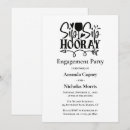 Recherche de toast fiançailles invitations Noir et blanc
