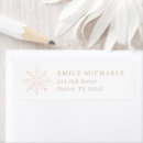 Search for snowflake birthday return address labels Glitter