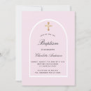 Recherche de rose de bébé baptême invitations Petite fille