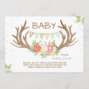 Search for deer antler baby shower invitations Boho