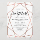 Search for rose gold surprise party invitations Trendy