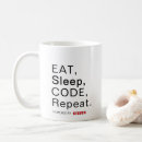 Search for eat sleep code repeat mugs Coding