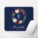 Search for pink roses mousepads Navy blue