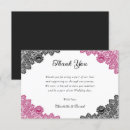 Search for pink black wedding thank you cards Elegant