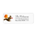 Search for funny squirrel return address labels Autumn