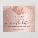 Search for rectangle quinceanera save the dates Rose gold