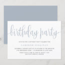 Search for dusty blue birthday invitations Calligraphy