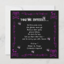 Search for purple halloween invitations Skull