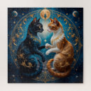 Recherche de chat cosmique puzzles Bleu