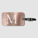 Search for rose gold luggage tags Monogrammed