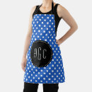 Search for polka dot monogram aprons Black